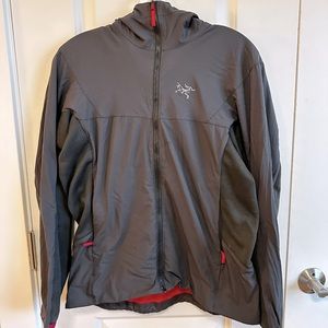 Women’s Arc’teryx Dark Gray with light waffle-fleece lined inside. Size medium.